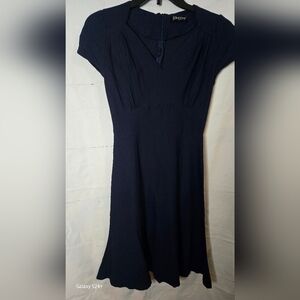 Elegant Navy Blue Women's Dress